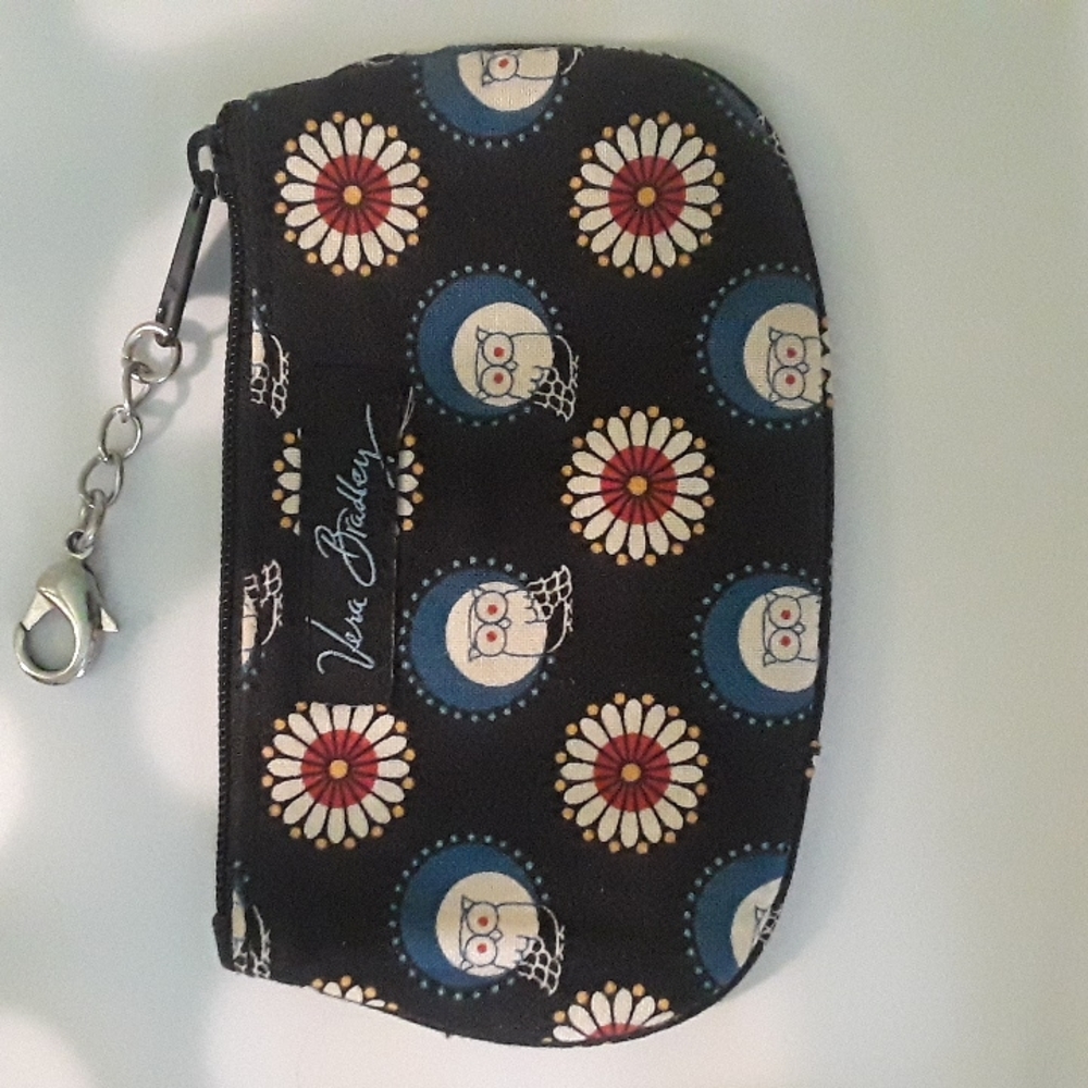 Vera Bradley Owl and Floral Coin Purse W/ID Holder